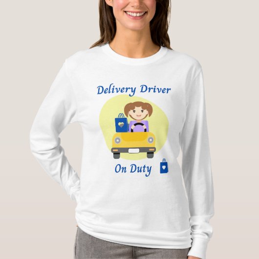 Woman Delivery Driver T-shirt (Voorkant)