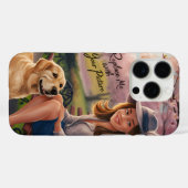 Woman Dog Park Bench Portrait Case-Mate iPhone Case (Achterkant (horizontaal))