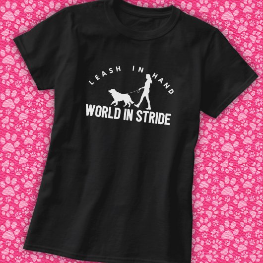 Woman Dog Walker  T-shirt