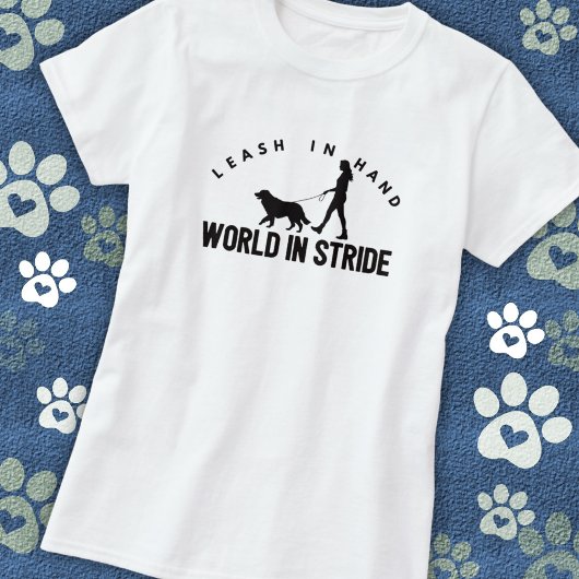 Woman Dog Walker  T-shirt