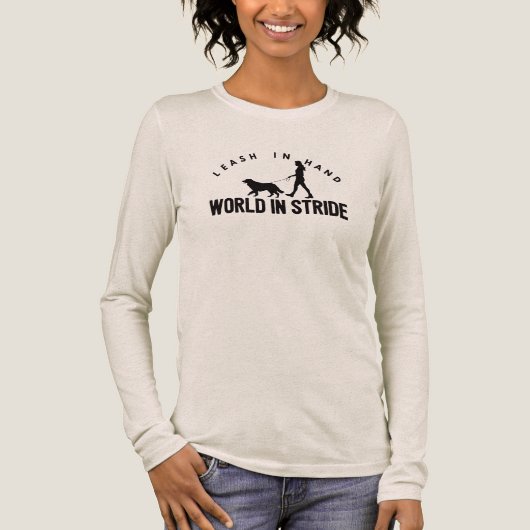 Woman Dog Walker  Tri-Blend Shirt (Voorkant)