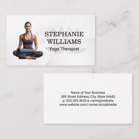 Woman Doing Yoga Visitekaartje (Voorkant / Achterkant)
