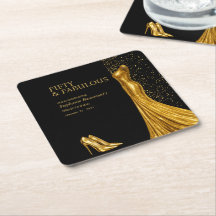 Woman Elegant Fabulous Golden Dress 50th Birthday