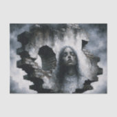 Woman Emerging from Brick Wall Decoupage Tissuepapier (Voorkant)