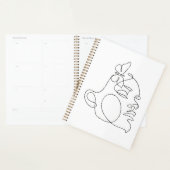 Woman Face Line Art Planner (Display)