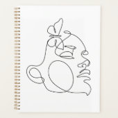Woman Face Line Art Planner (Voorkant)