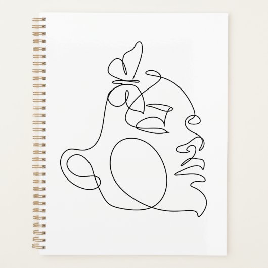 Woman Face Line Art Planner (Voorkant)
