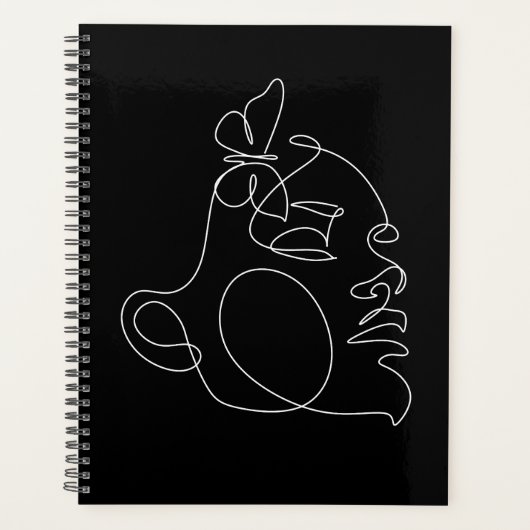 Woman Face Line Art Planner (Voorkant)