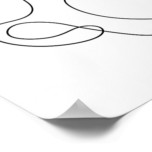 Woman Face Line Art Poster (Hoek)