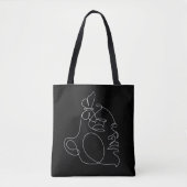 Woman Face Line Art Tote Bag (Voorkant)