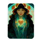 Woman Fantasy Sci-Fi met gloeiend hart Magneet (Verticaal)