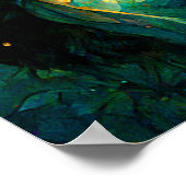 Woman Fantasy Sci-Fi met gloeiend hart Poster (Hoek)