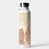 Woman Fashionista Pink Gold Water Bottle Waterfles (Rechts)