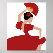Woman Flamenco Dancer Poster (Voorkant)