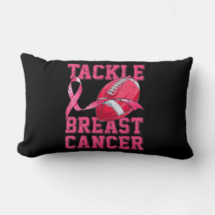 Woman Football Tackle Breast Cancer Awareness Pink Kussen