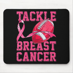 Woman Football Tackle Breast Cancer Awareness Pink Muismat