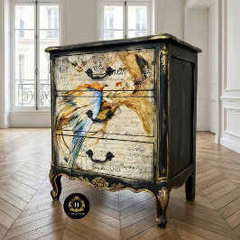  Woman French Rustic Texture Bird Decoupage Tissuepapier