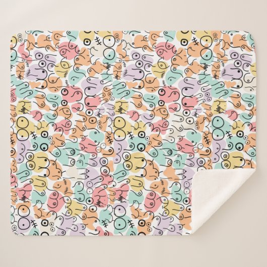 woman fun gift sherpa deken (Voorkant (horizontaal))