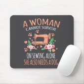 Woman Funny Sewing Quote Muismat (Met muis)