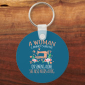 Woman Funny Sewing Quote  Sleutelhanger (Voorkant)