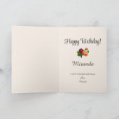 Woman Gazing Beauful Sunset Custom Birthday Kaart (Binnen)