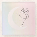 Woman Glazen Onderzetter<br><div class="desc">🖤</div>