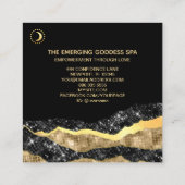 *~* Woman Goddess Ombre Peach Moon Glitter Vierkante Visitekaartje (Achterkant)