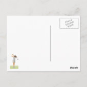 Woman Golfer Briefkaart (Achterkant)