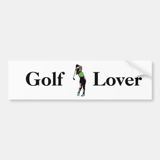 Woman Golfer Bumpersticker (Voorkant)