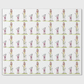 Woman Golfer Cadeaupapier (Vlak)