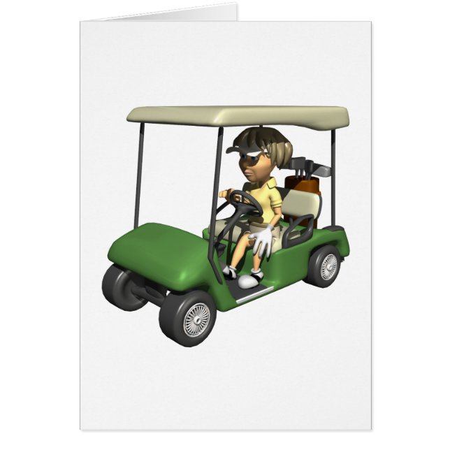 Woman Golfer Cart (Voorkant)