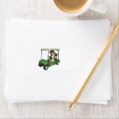 Woman Golfer Cart Etiket (Insitu)