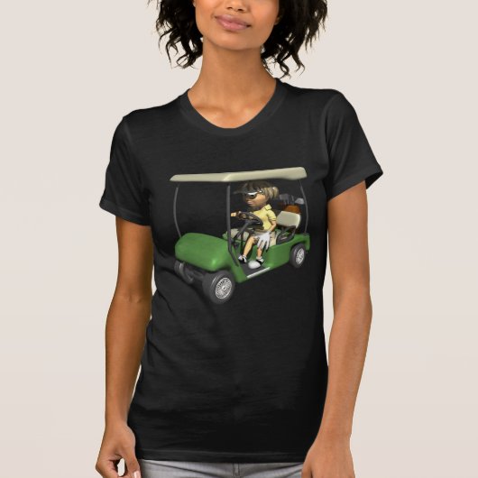 Woman Golfer Cart T-shirt (Voorkant)