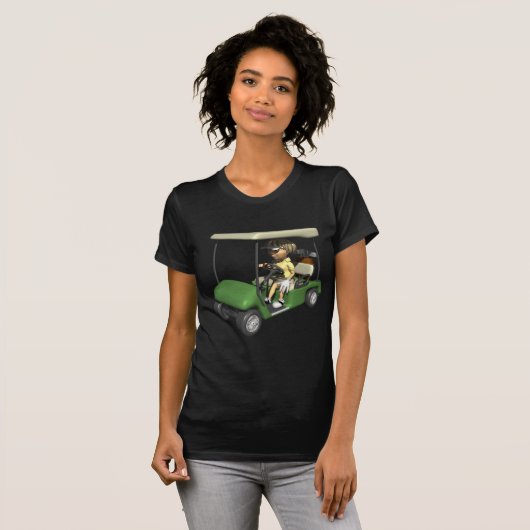 Woman Golfer Cart T-shirt (Voorkant volledig)