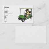 Woman Golfer Cart Visitekaartje (Voorkant / Achterkant)