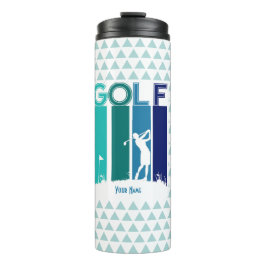 Woman Golfer Gepersonaliseerd Thermal Tumbler Thermosbeker