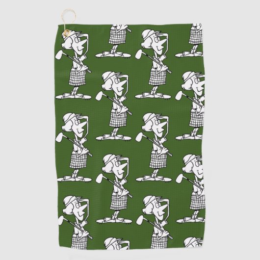 Woman Golfer - Golf Towel Golfhanddoek (Voorkant)