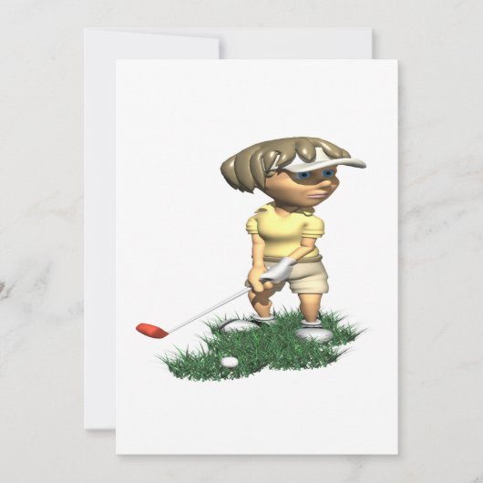 Woman Golfer Kaart (Voorkant)