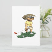 Woman Golfer Kaart (Staand voorkant)