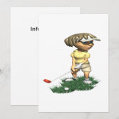 Woman Golfer Kaart (Voorkant / Achterkant)
