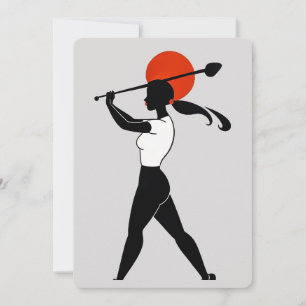 Woman Golfer Kaart