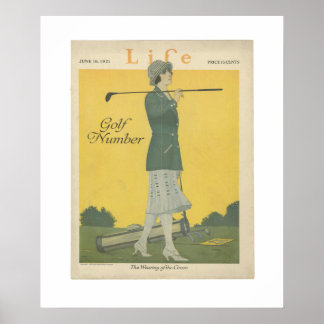 Woman Golfer  Life Poster juni 1921