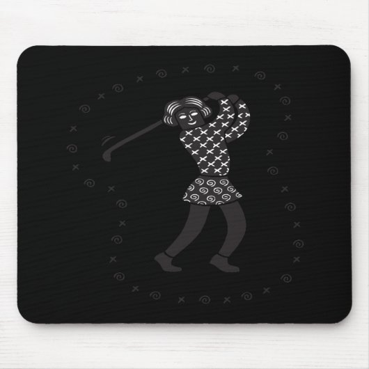 Woman Golfer Muismat (Voorkant)