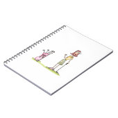 Woman Golfer Notitieboek (Linkerzijde)