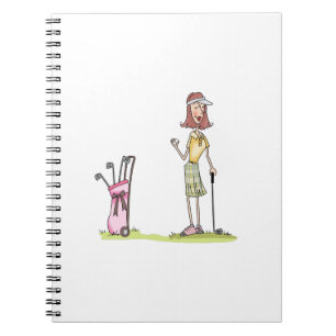 Woman Golfer Notitieboek