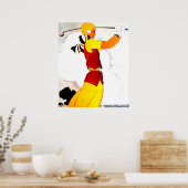  Woman Golfer Print (Keuken)