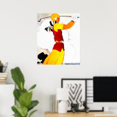  Woman Golfer Print (Thuiskantoor)