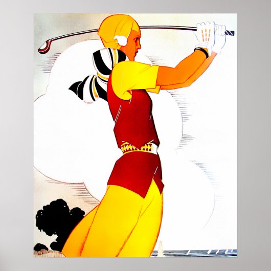  Woman Golfer Print (Voorkant)