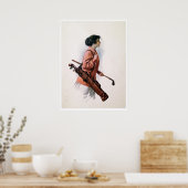  Woman Golfer Print (Keuken)