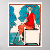  Woman Golfer Print (Voorkant)